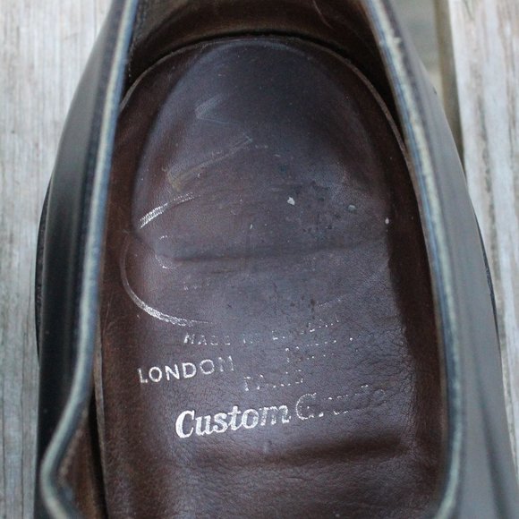VTG 80s Church's "Shannon" Black Polished Derby, Size 10.5 US, Made in England - Picture 9 of 12